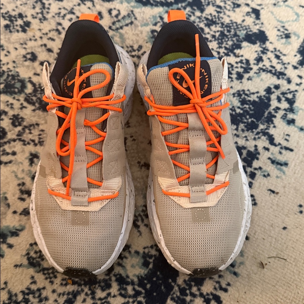 Nike Gray and Orange Women's Sneakers